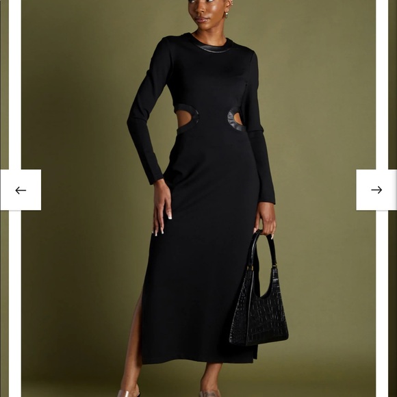 NWT STAUD Long Sleeve Dolce Cut Out Dress - Picture 5 of 11